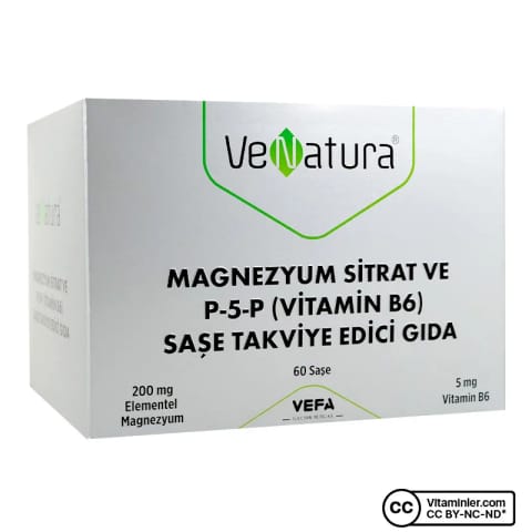 وناتورا مگنزیم سیترات و ویتامین B6 60 ساشه