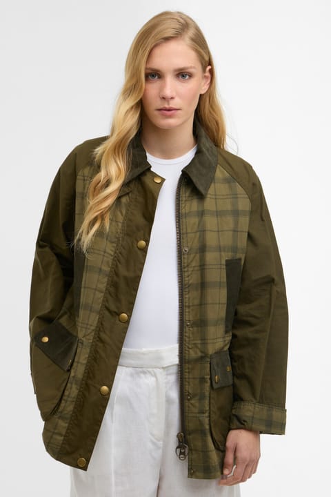 کاپشن کژوال Barbour مدل Modern Tartan Beadnell OL32 رنگ Dusky Green Tartan/Highland