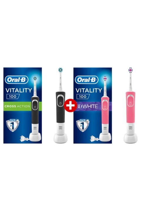 Oral-B D100 Cross Action مشکی و صورتی شارژی