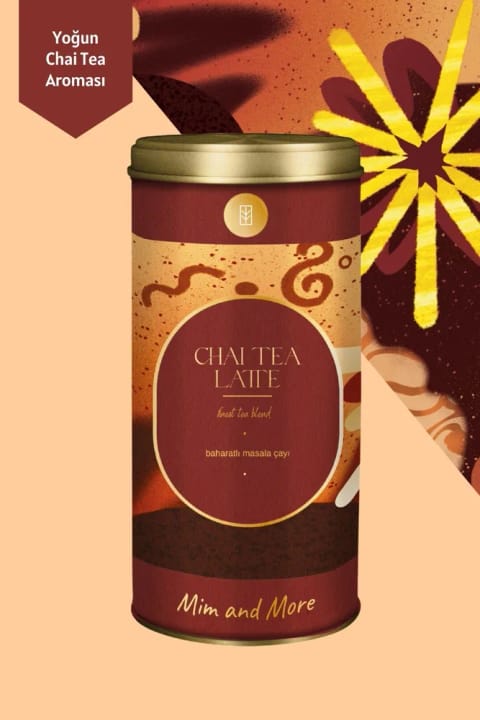 Mim and More چای لاته چای ادویهدار – مخلوط چای معطر، قوطی ۲۰۰ گرم