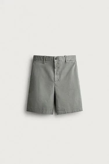 Zara شلوارک چینو برمودا فیت معمولی