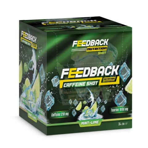 شات کافئین Feedback Nutrition با طعم نعنا-لیمو، ۲۴ شات ۳۰ میلی‌لیتری، ۲۴ سروینگ