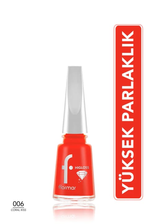 Flormar Higloss ماندگار با درخشش بالا — 006 Coral Kiss