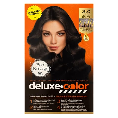 Bee Beauty Deluxe Color Kit رنگ مو 3.0 قهوهای تیره