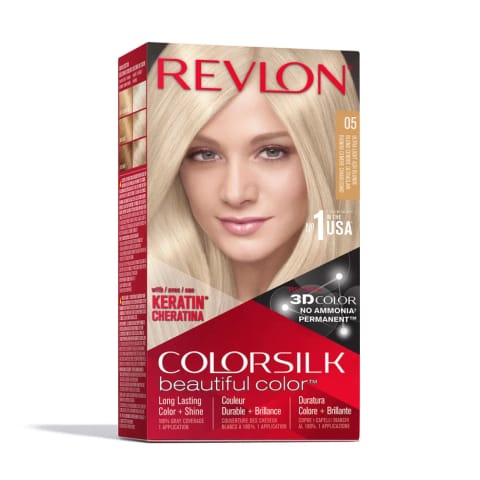 Revlon ColorSilk Beautiful Color رنگ مو 05 بلوند روشن بسیار روشن خاکستری