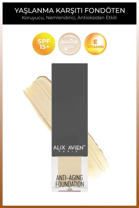 Alix Avien ضد پیری مرطوبکننده با ویتامین SPF15+ فونداسیون - آنتی... — 502 Pale Sand