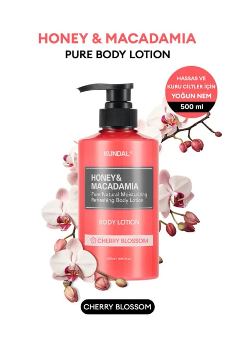 لوسیون بدن مرطوبکننده و مغذی Kundal Honey & Macadamia — Cherry Blossom