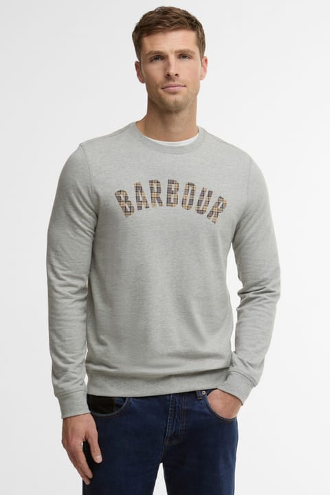 سویشرت Barbour Berwick GY52 رنگ Grey Marl