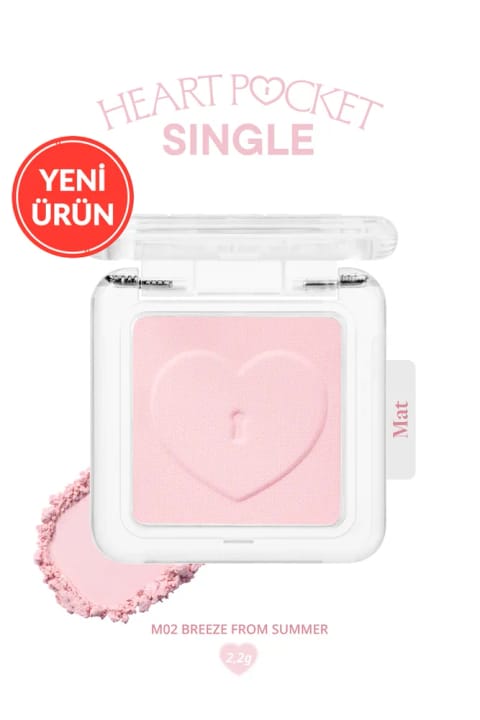PERIPERA تک سایه مات قابل شخصیسازی Heart Pocket Single (M02 Breeze ...