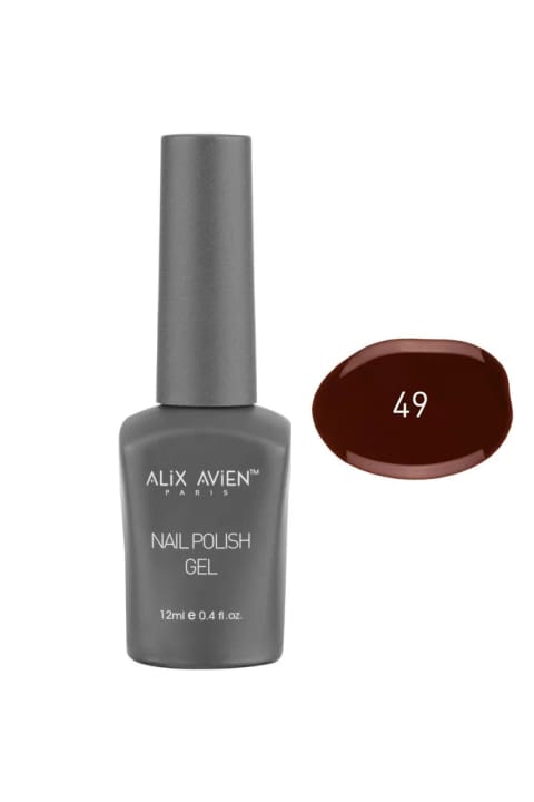 Alix Avien ژل پولیش قهوه ای شکلاتی UV 49 - 12 میلی لیتر