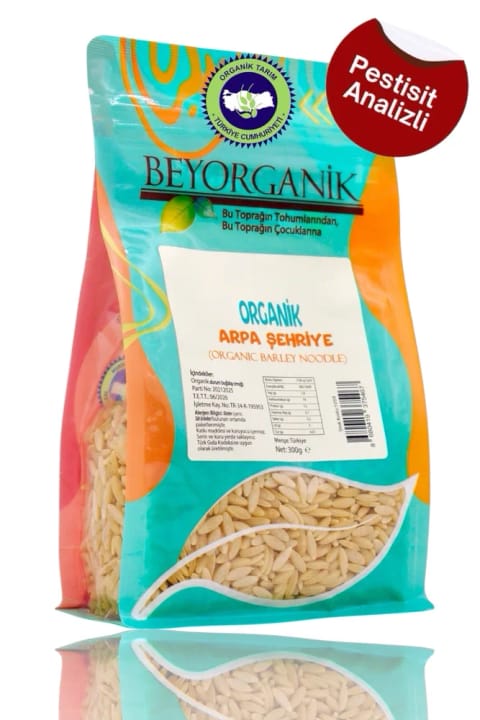 BEYORGANİK ارگانیک رشته جو بدون شیر و تخممرغ ۳۰۰ گرم (دارای آنالیز سموم)