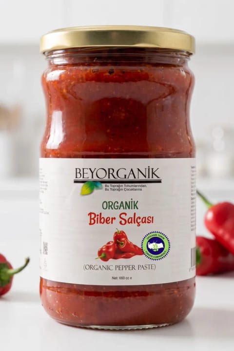 BEYORGANİK ارگانیک رب فلفل قرمز ۶۶۰ سیسی (دارای آنالیز سموم)