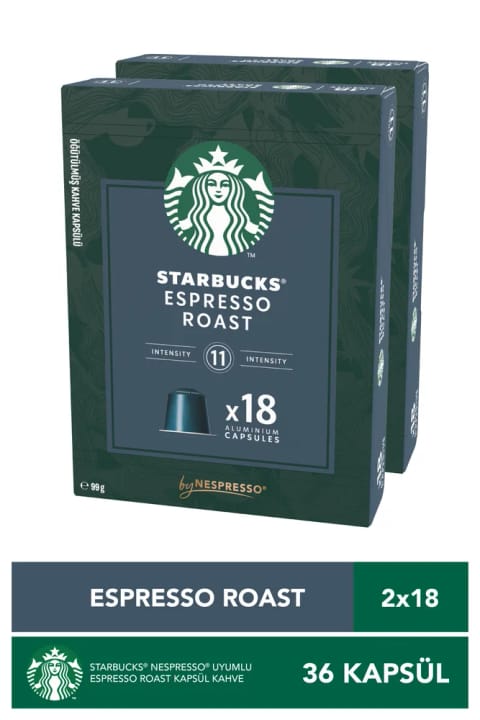 قهوه کپسولی Starbucks By Nespresso Espresso Roast ۳۶ عددی