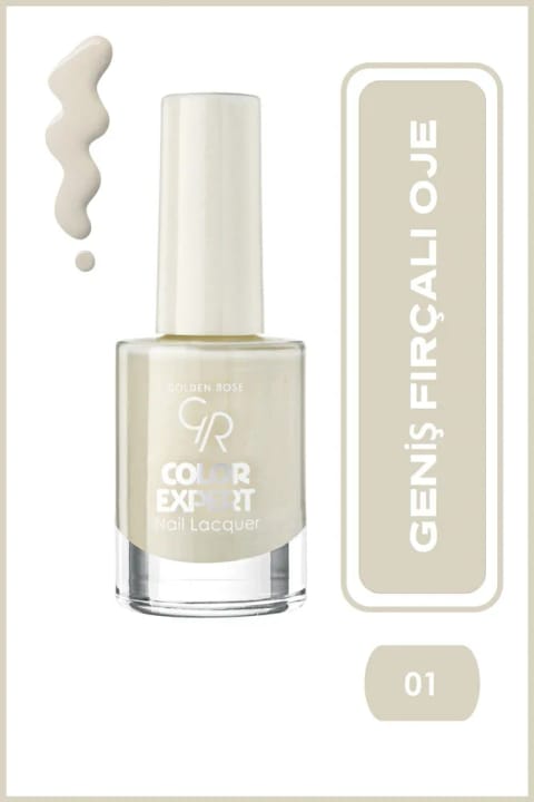 Golden Rose Color Expert Nail Lacquer - 01 - فلت براش