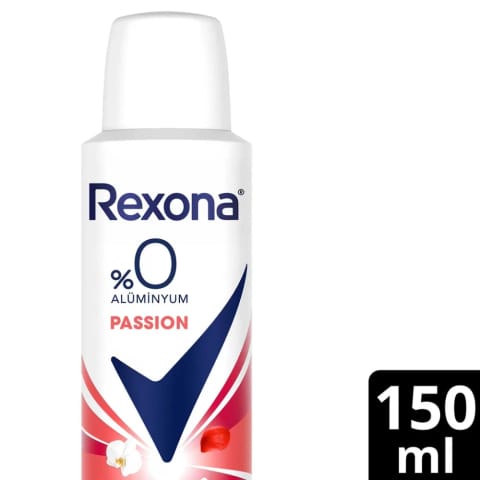 Rexona زنانه اسپری دئودورانت Passion بدون آلومینیوم ۱۵۰ میلیلیتر