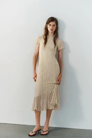 LACE MIDI DRESS