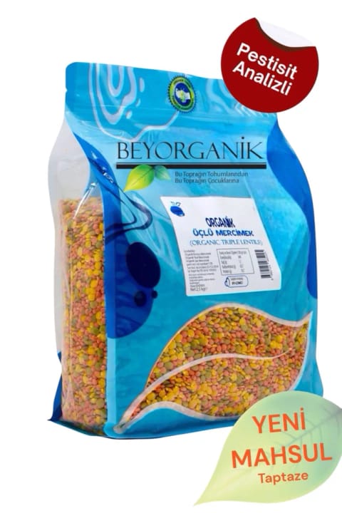 BEYORGANİK ارگانیک مخلوط سهغله ۲.۵ کیلوگرمی (دارای آنالیز آفتکش و آفلاتوکسین)