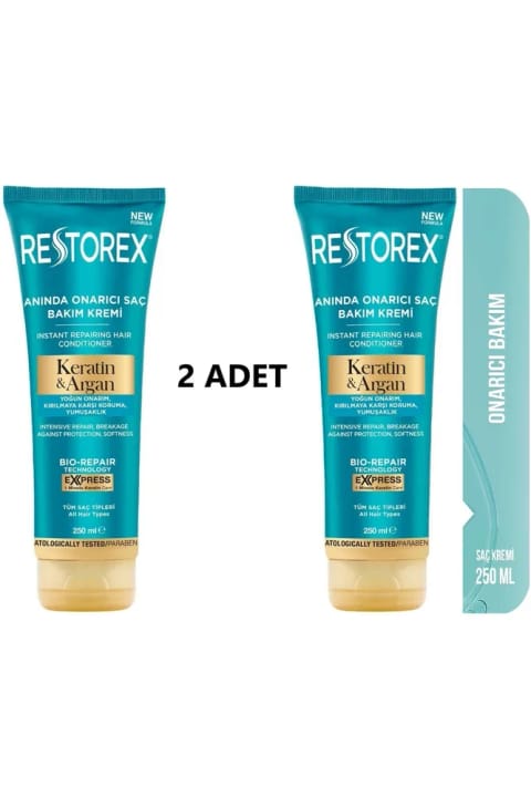کرم مراقبت از مو Restorex با کراتین و آرگان ۲×۲۵۰ میلی‌لیتر