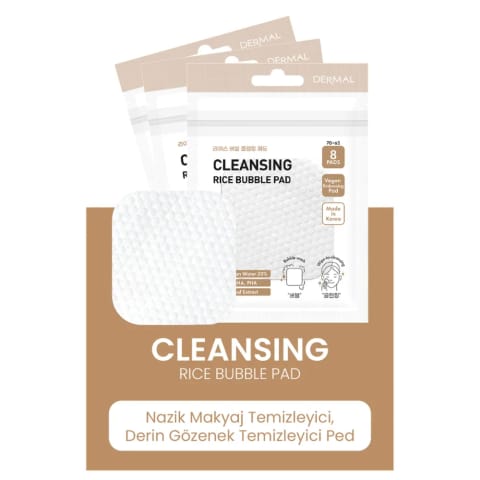 Dermal Cleansing پد پاک‌کننده صورت با عصاره برنج ۸ عددی
