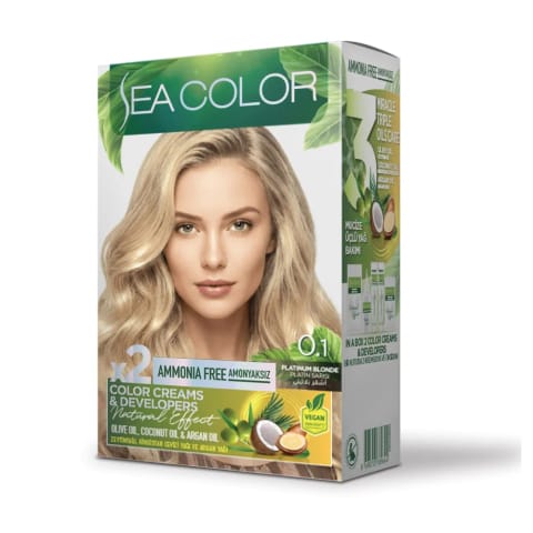 رنگ مو بدون آمونیاک Sea Color 0.1 بلوند پلاتینه