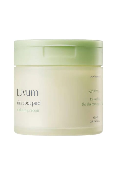 LUVUM تونر پد مخصوص پوست حساس Cica Spot Pad تسکیندهنده و ترمیمکننده ۶۰ عددی
