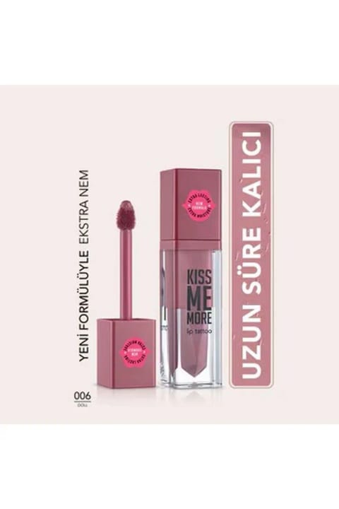 Flormar Kiss Me More رژ لب مایع مات مرطوبکننده شدید - بنفش روشن ملایم