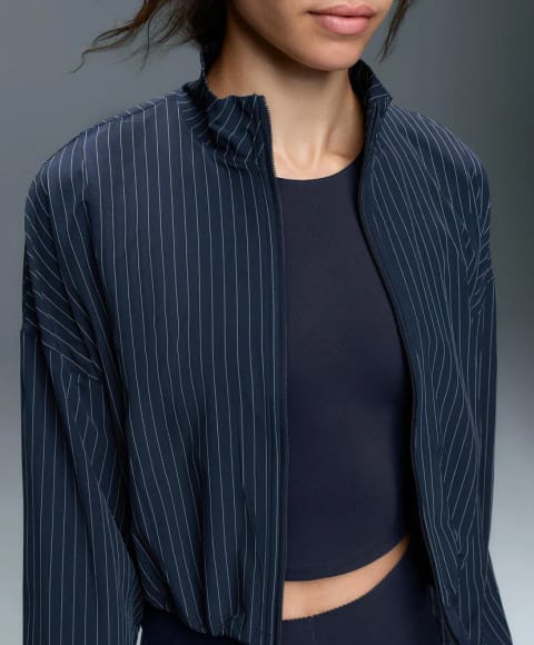 Pinstripe ژاکت تکنیکال ضدآب
