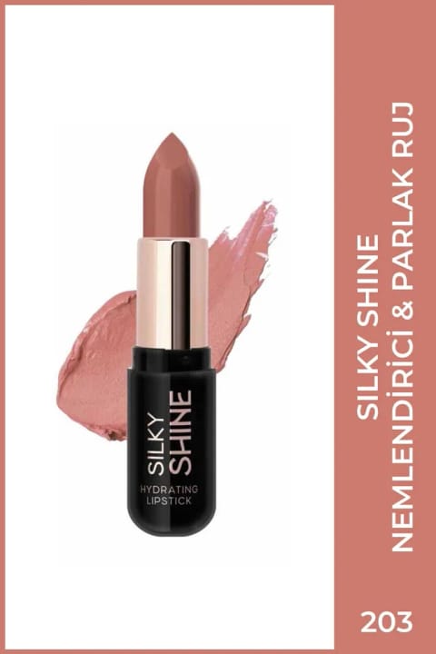 Golden Rose Silky Shine Hydrating Lipstick - رژ لب مرطوبکننده شماره 203