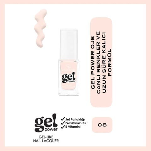 Golden Rose Power Gel Like لاک ناخن شماره 08