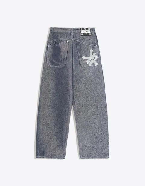 شلوار جین گلدوزی‌شده ZOO YORK X BERSHKA