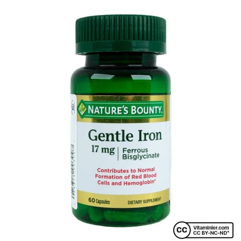 Nature's Bounty Gentle Iron 17 Mg 60 کپسول