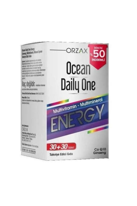 Orzax Ocean Daily One Energy 30+30 قرص - دومی ۵۰٪ تخفیف