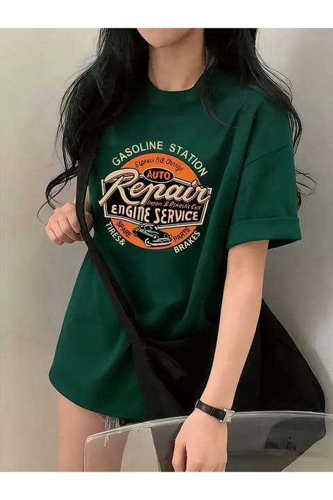 تیشرت طرح چاپی Vintage Garage uyguntarz