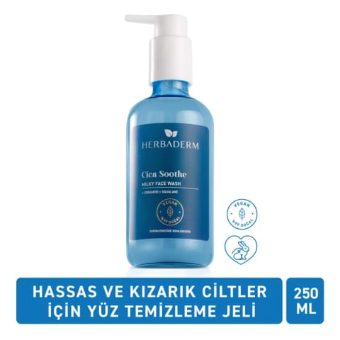 Herbaderm Cica Soothe Milky پاک‌کننده صورت ۲۵۰ میلی‌لیتر