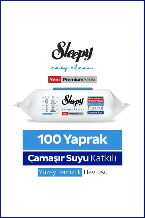 دستمال تمیزکننده سطح Sleepy Easy Clean Premium با افزودنی وایتکس