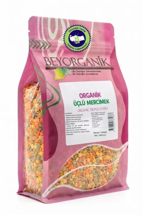 BEYORGANİK ارگانیک مخلوط غلات آناتولی سهم‌گانه ۱ کیلوگرمی (بدون آفت‌کش و آفلاتوکسین...)