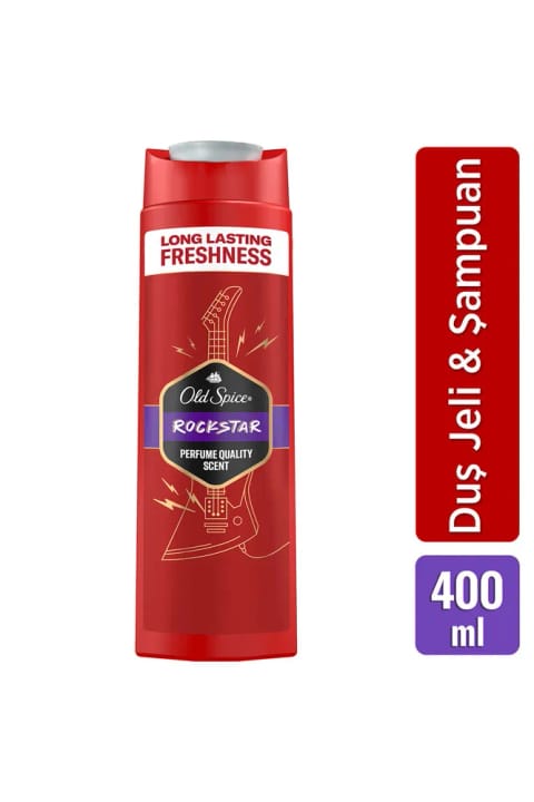 Old Spice ژل دوش و شامپوی مردانه Rockstar ۴۰۰ میلی‌لیتر