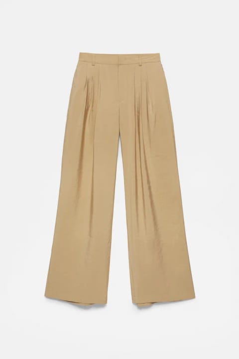 شلوار دمپا گشاد با پنس Pull&Bear