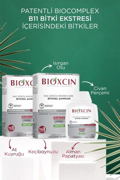 شامپو Bioxcin جنسیس مخصوص موهای خشک و معمولی ۳×۳۰۰ میلیلیتر
