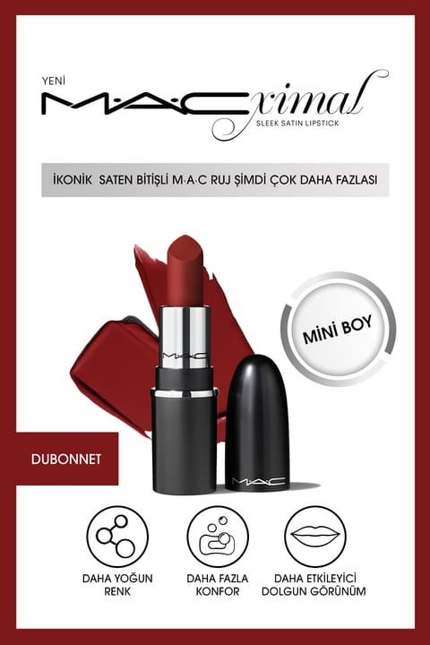 رژ لب ساتن MACximal Mini Sleek - DUBONNET 1.5 گرم