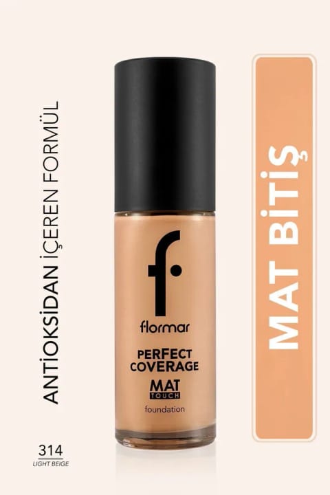 فونداسیون مات Flormar حاوی ویتامین E - Mat Touch Foundation - 314
