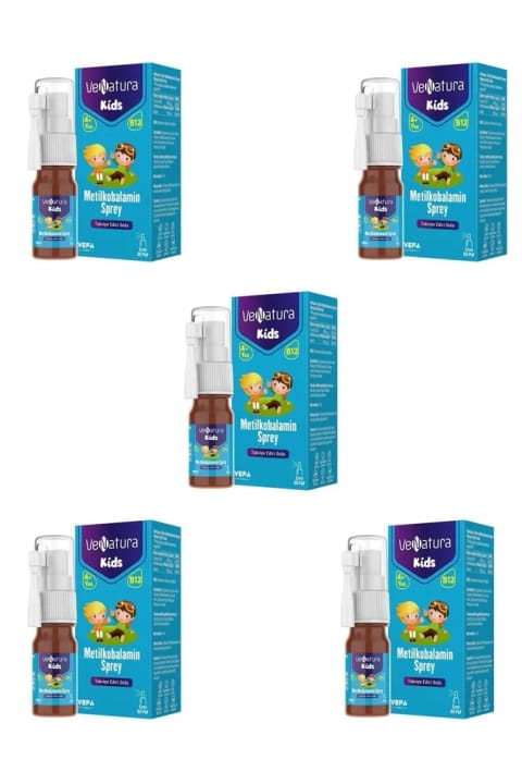 وناتورا Kids B12 متیل کوبالامین اسپری 5 میلی‌لیتر 5 عددی