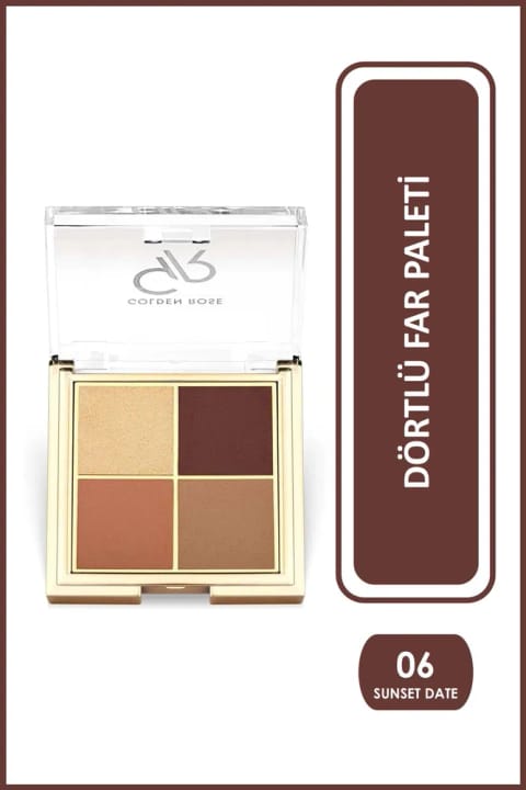 Golden Rose Quattro Eyeshadow Palette - 06 Sunset Date