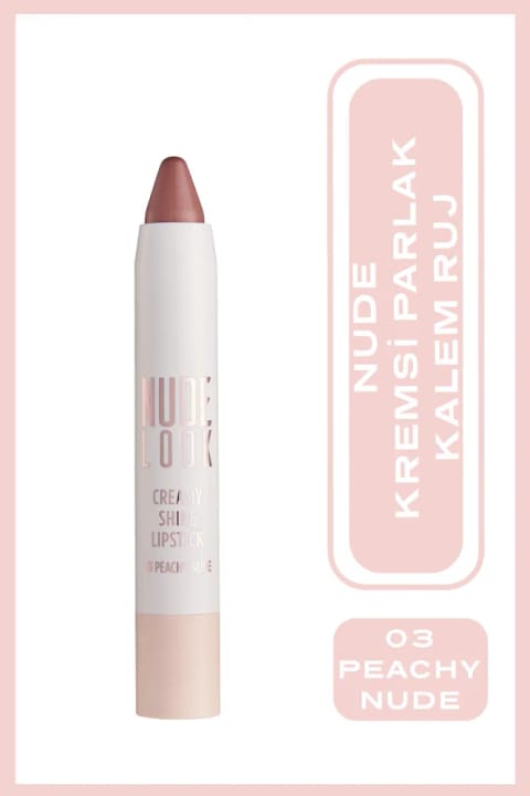 رژ لب کرمی براق Golden Rose Nude Look - 03 Peachy Nude