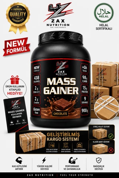 zax nutrition ماس گینر 900 گرم مکمل حرفهای