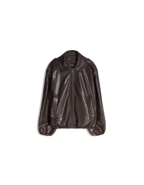 Balloon Leather Effect Jacket