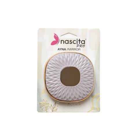 Nascita آینه قابل حمل کیف خاکستری 9 سانتی‌متر