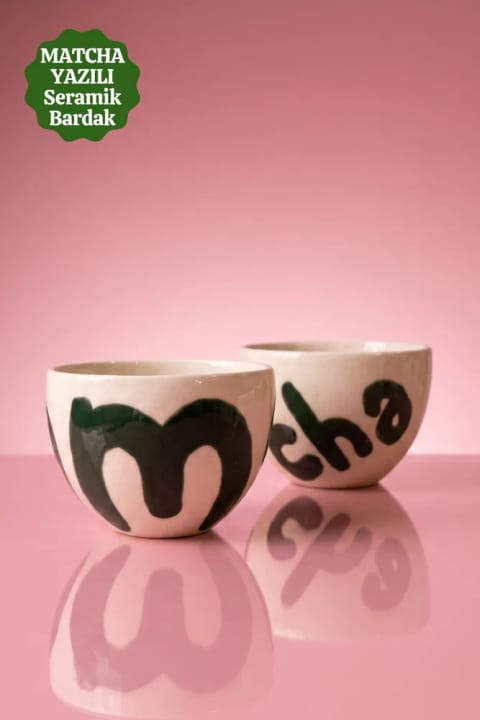 Mim and More لیوان سرامیکی طرح Matcha