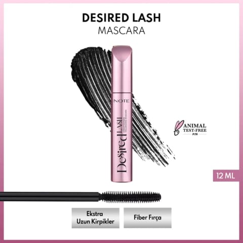 ریمل مژه Note Desired Lash Mascara اثر بلندکننده و حجیم‌کننده - مشکی