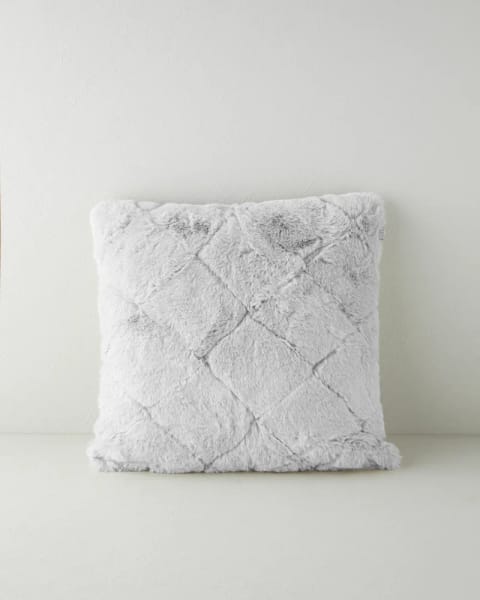 روکش کوسن پلوش Soft Touch Rabbit ۴۵×۴۵ سانتی‌متر طوسی